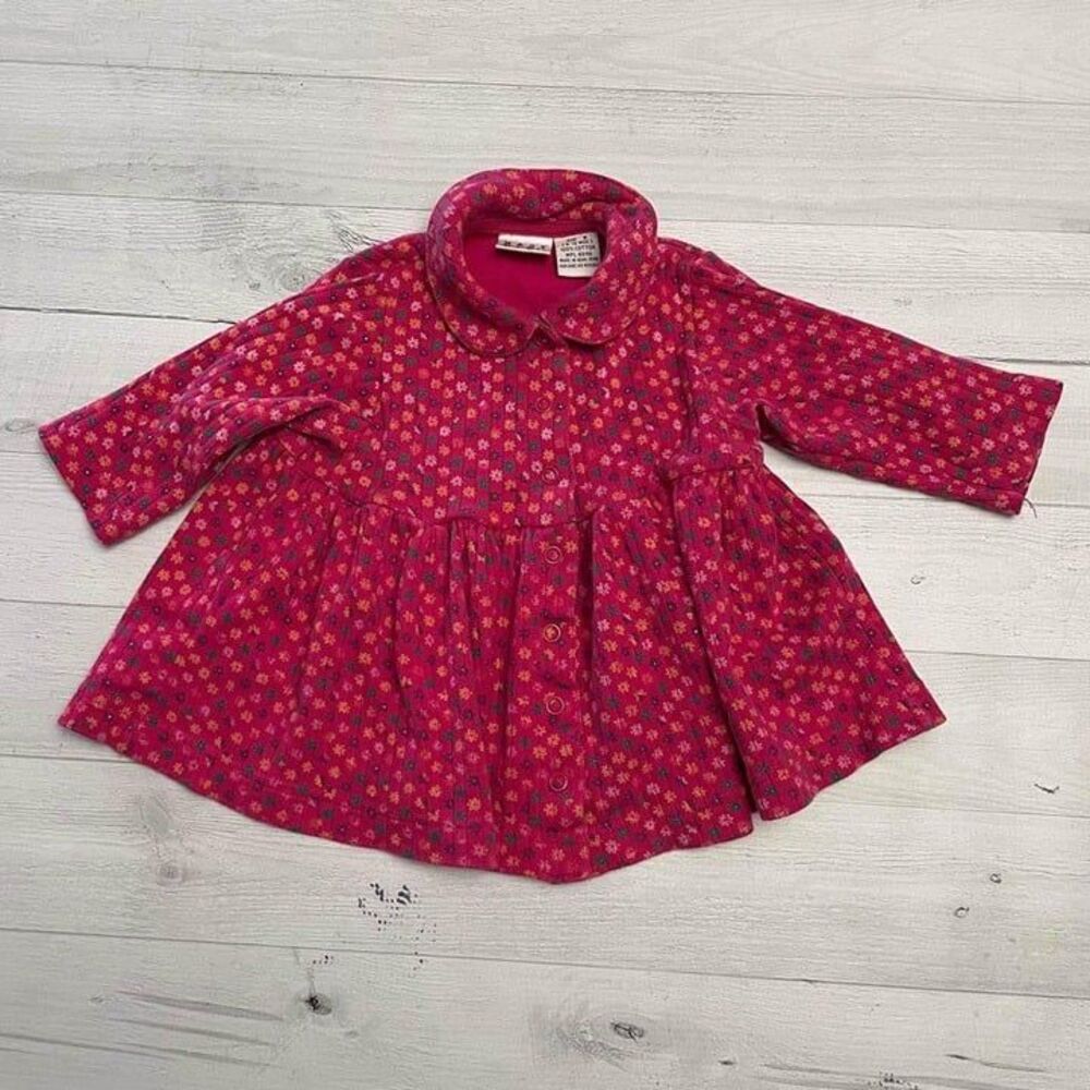 vintage macy baby floralโ cotton dress 6-12 months